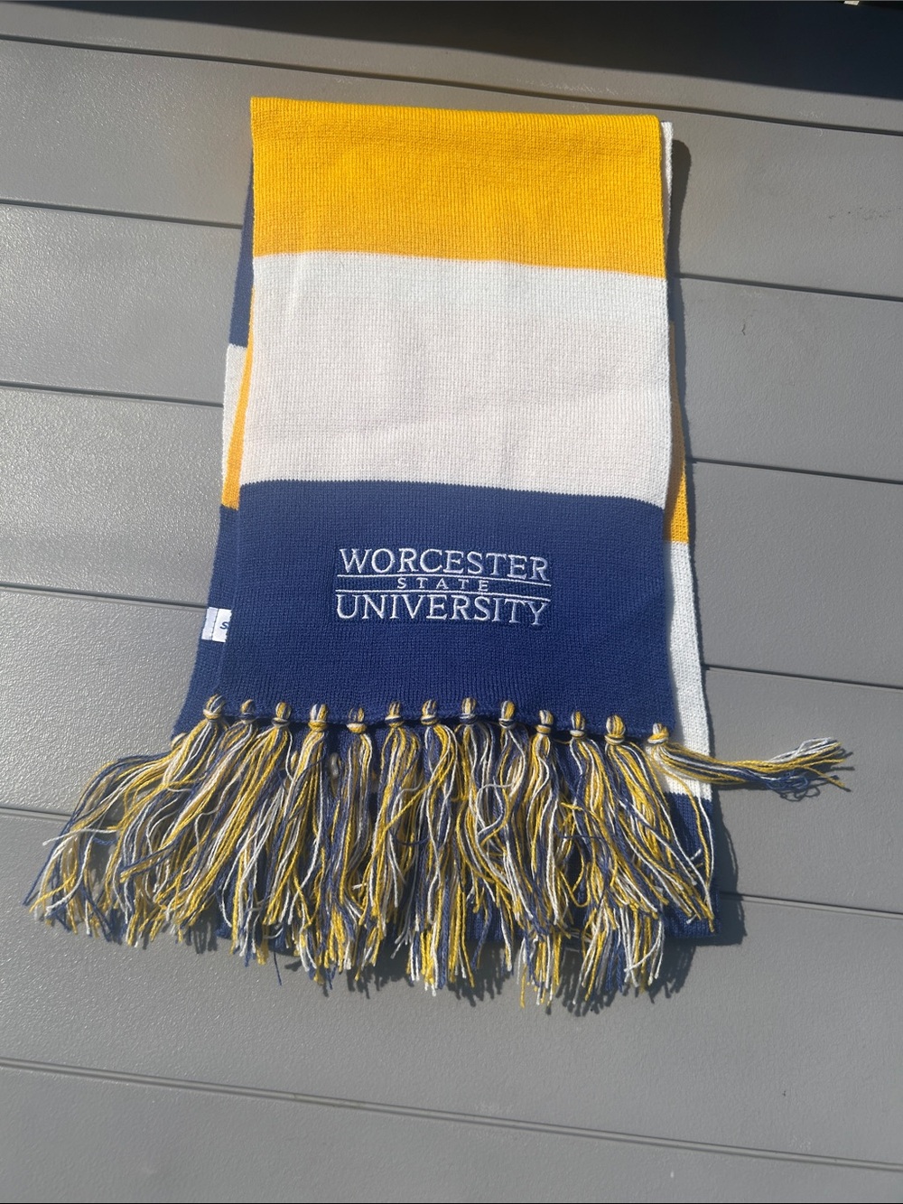Worcester state university Navy & Gold Logo Scarf
